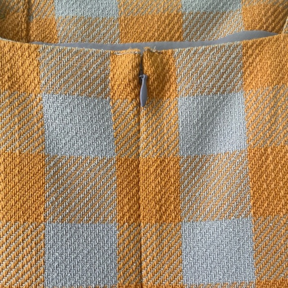 Ann Taylor Orange Purple Gingham Midi Dress Size 6 Office Career Professional - Picture 7 of 10